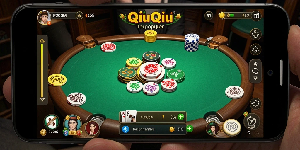 Screenshot gameplay F200M menampilkan aksi QiuQiu yang intens.