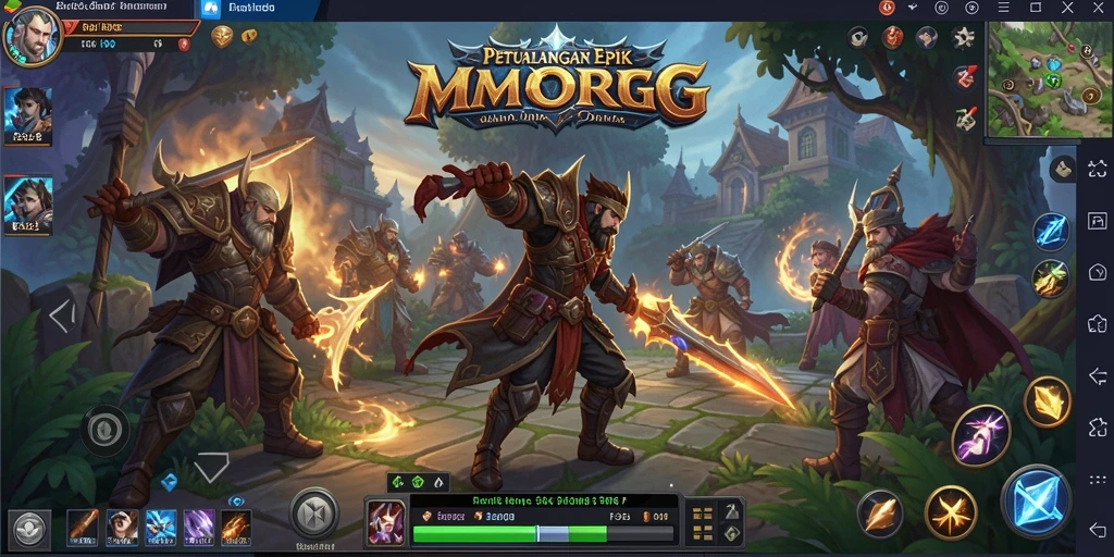 Tampilan gameplay seru dalam dunia fiksi MMORPG F32.
