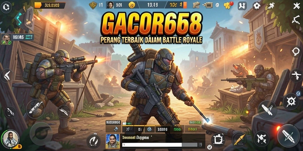 Tampilan gameplay GACOR668 Battle Royale yang mendebarkan.
