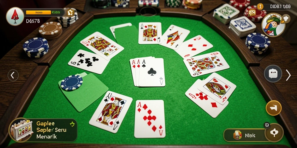 Tampilan gameplay Gaple di ID678 yang menarik dan interaktif.