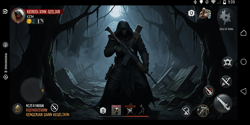 Screenshot menampilkan gameplay menakutkan di K234.