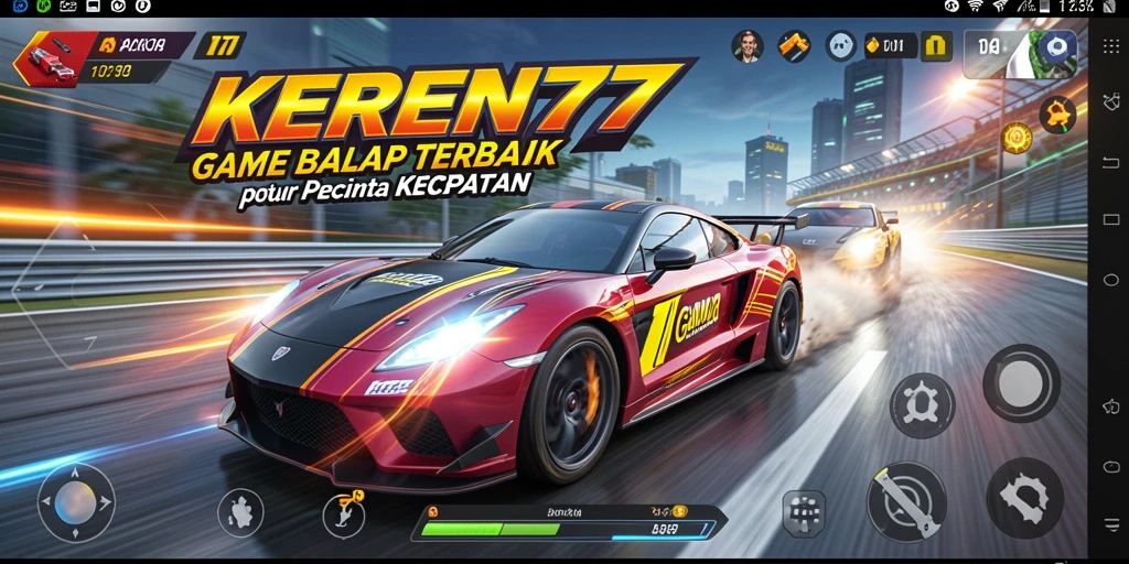 Tampilan gameplay KEREN77 yang memukau saat balapan.