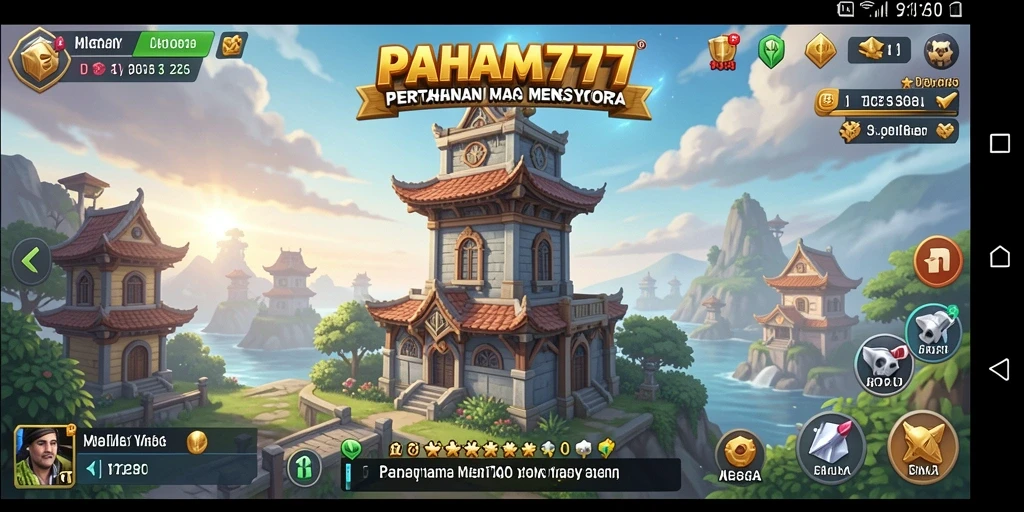 Screenshot utama PAHAM777 menampilkan aksi menarik dalam game Tower Defense.