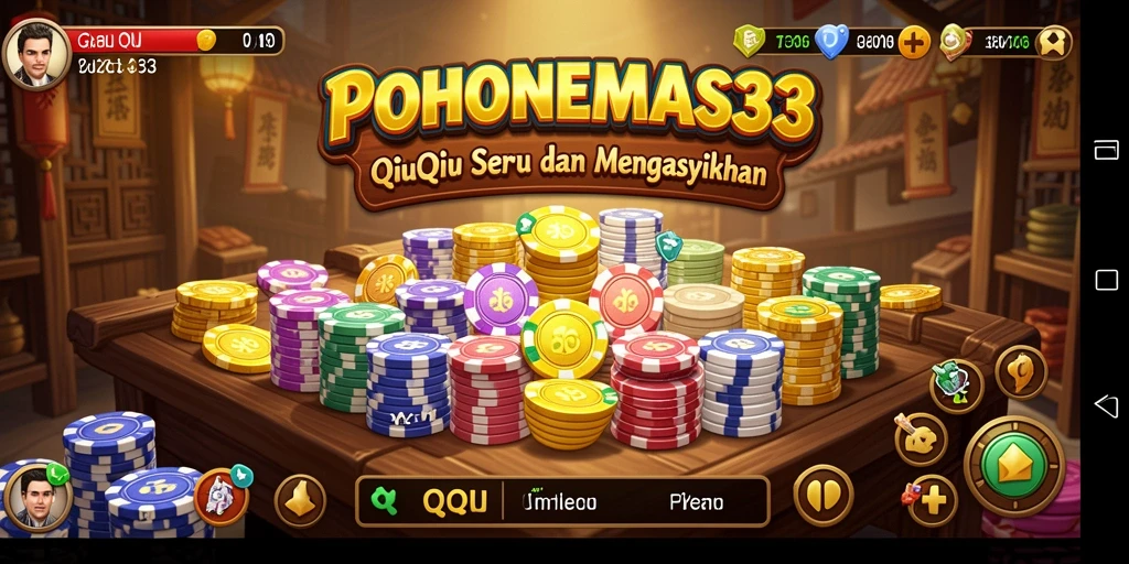 Tampilan gameplay QiuQiu yang seru di POHONEMAS33.