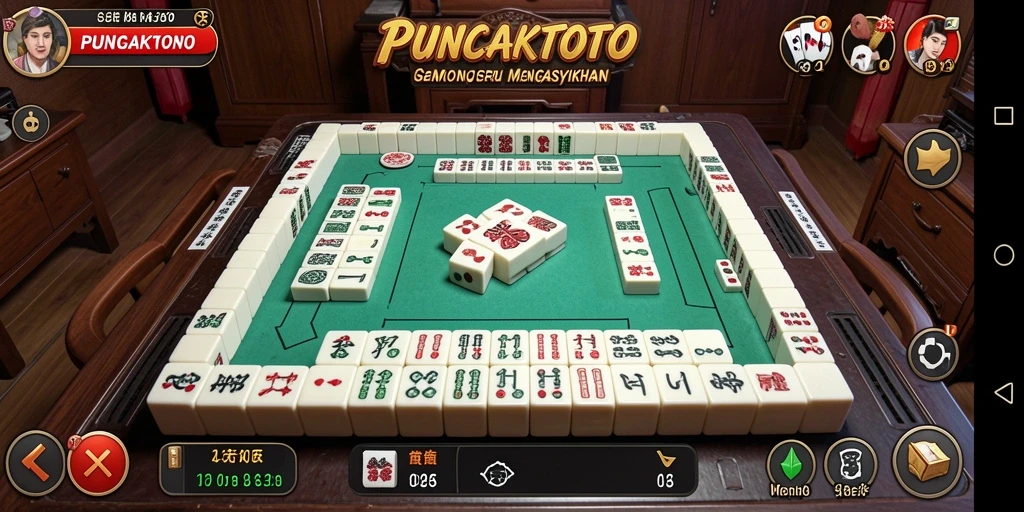 Tangkapan layar utama menunjukkan gameplay Mahjong yang mengasyikkan dan menantang.