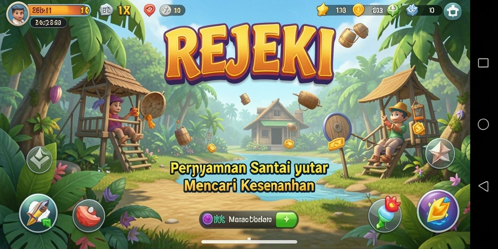 Screenshot utama REJEKI menampilkan keseruan gameplay casual yang memikat.