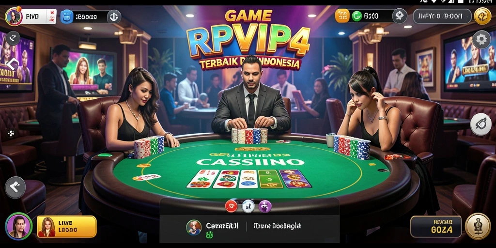 Tampilan utama RPVIP4 saat bermain Live Casino dengan dealer profesional.
