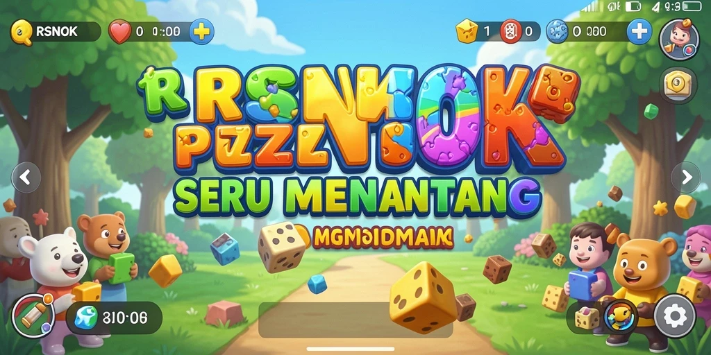 Tampilan gameplay RSNOK dengan berbagai teka-teki yang menarik.