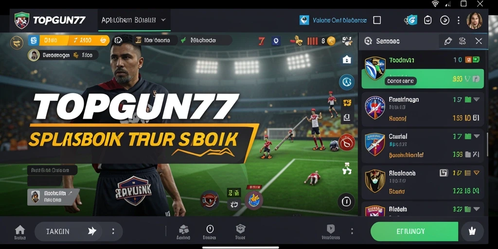 Tampilan screenshot utama dari gameplay Sportsbook TOPGUN77 yang menarik.