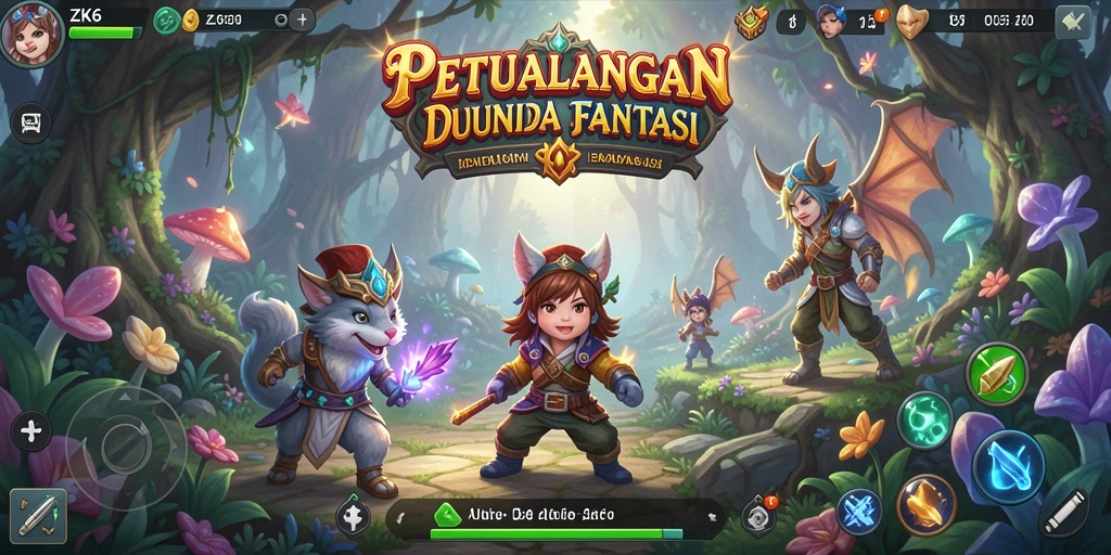 Tampilan gameplay ZK6 yang menampilkan petualangan seru dan grafis menawan.